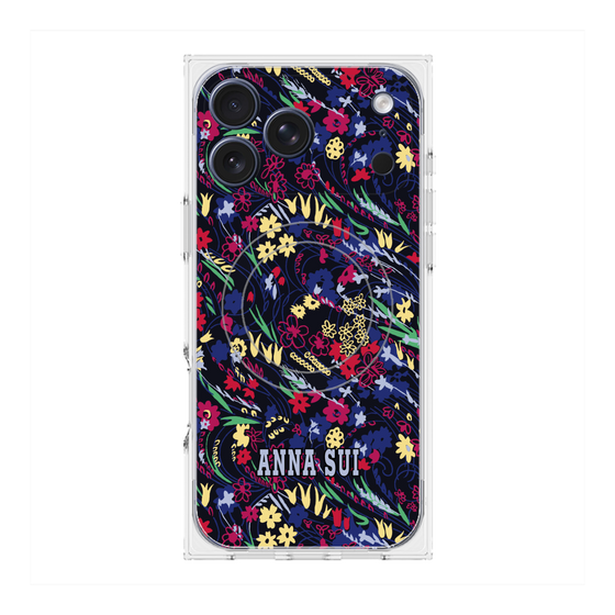プレミアムスクエアケース with MagSafe［ ANNA SUI - スワーリングフワラー ］