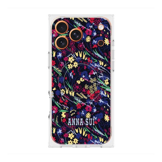 プレミアムスクエアケース with MagSafe［ ANNA SUI - スワーリングフワラー ］