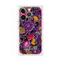 プレミアムスクエアケース with MagSafe［ ANNA SUI - ガーデンフワラー - マゼンタ ］