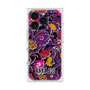 プレミアムスクエアケース with MagSafe［ ANNA SUI - ガーデンフワラー - マゼンタ ］