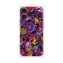 プレミアムスクエアケース with MagSafe［ ANNA SUI - ガーデンフワラー - マゼンタ ］