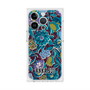 プレミアムスクエアケース with MagSafe［ ANNA SUI - ガーデンフワラー - シアン ］