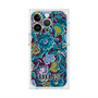プレミアムスクエアケース with MagSafe［ ANNA SUI - ガーデンフワラー - シアン ］