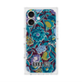 プレミアムスクエアケース with MagSafe［ ANNA SUI - ガーデンフワラー - シアン ］