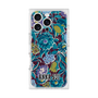 プレミアムスクエアケース with MagSafe［ ANNA SUI - ガーデンフワラー - シアン ］