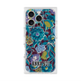 プレミアムスクエアケース with MagSafe［ ANNA SUI - ガーデンフワラー - シアン ］