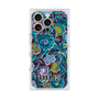 プレミアムスクエアケース with MagSafe［ ANNA SUI - ガーデンフワラー - シアン ］