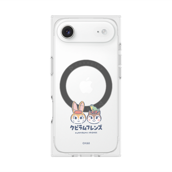 プレミアムスクエアケース with MagSafe［ クピラムフレンズ - ロゴ - 仲良し ］