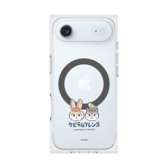 プレミアムスクエアケース with MagSafe［ クピラムフレンズ - ロゴ - 仲良し ］