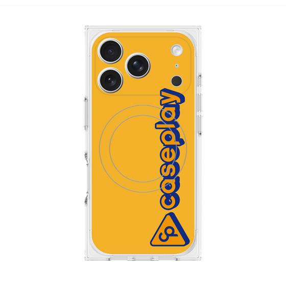 プレミアムスクエアケース with MagSafe［ オリジナル - CASEPLAYロゴタイプ - オレンジ ］