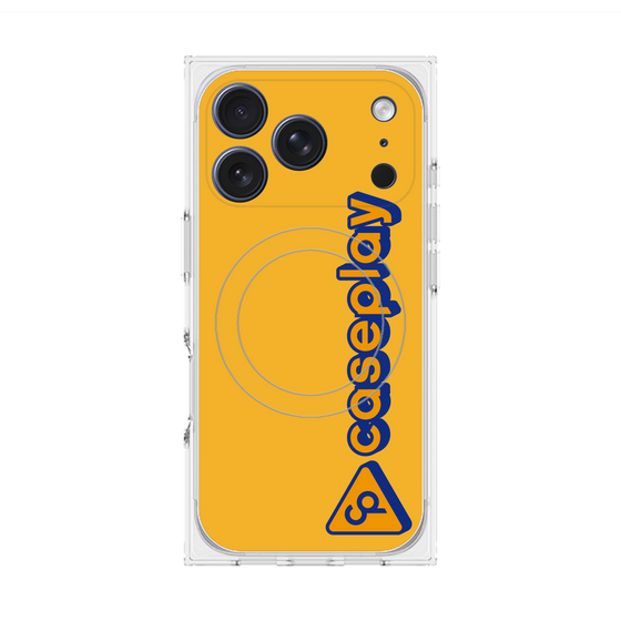 プレミアムスクエアケース with MagSafe［ オリジナル - CASEPLAYロゴタイプ - オレンジ ］