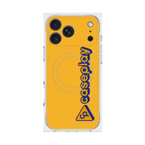 プレミアムスクエアケース with MagSafe［ オリジナル - CASEPLAYロゴタイプ - オレンジ ］