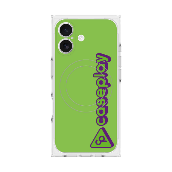 プレミアムスクエアケース with MagSafe［ オリジナル - CASEPLAYロゴタイプ - グリーン ］