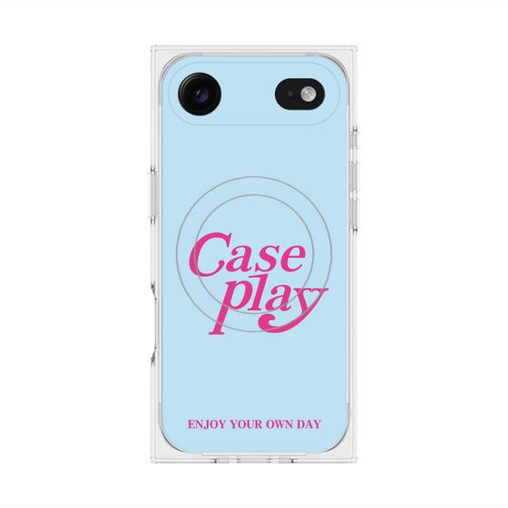 プレミアムスクエアケース with MagSafe［ オリジナル - ENJOY YOUR OWN DAY - ライトブルー ］