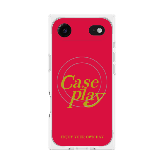 プレミアムスクエアケース with MagSafe［ オリジナル - ENJOY YOUR OWN DAY - レッド ］