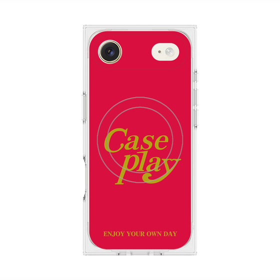 プレミアムスクエアケース with MagSafe［ オリジナル - ENJOY YOUR OWN DAY - レッド ］