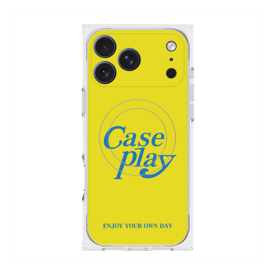 プレミアムスクエアケース with MagSafe［ オリジナル - ENJOY YOUR OWN DAY - イエロー ］