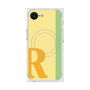 プレミアムスクエアケース with MagSafe［ オリジナル - initial color line - R yellow ］