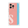 プレミアムスクエアケース with MagSafe［ オリジナル - initial color line - S pink ］