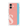プレミアムスクエアケース with MagSafe［ オリジナル - initial color line - S pink ］