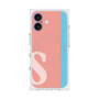 プレミアムスクエアケース with MagSafe［ オリジナル - initial color line - S pink ］