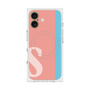 プレミアムスクエアケース with MagSafe［ オリジナル - initial color line - S pink ］