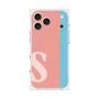 プレミアムスクエアケース with MagSafe［ オリジナル - initial color line - S pink ］