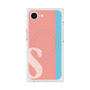 プレミアムスクエアケース with MagSafe［ オリジナル - initial color line - S pink ］