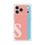プレミアムスクエアケース with MagSafe［ オリジナル - initial color line - S pink ］