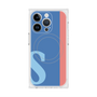 プレミアムスクエアケース with MagSafe［ オリジナル - initial color line - S blue ］