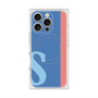 プレミアムスクエアケース with MagSafe［ オリジナル - initial color line - S blue ］