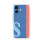 プレミアムスクエアケース with MagSafe［ オリジナル - initial color line - S blue ］