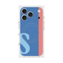 プレミアムスクエアケース with MagSafe［ オリジナル - initial color line - S blue ］