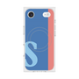 プレミアムスクエアケース with MagSafe［ オリジナル - initial color line - S blue ］