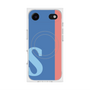 プレミアムスクエアケース with MagSafe［ オリジナル - initial color line - S blue ］