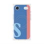 プレミアムスクエアケース with MagSafe［ オリジナル - initial color line - S blue ］