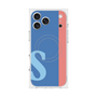 プレミアムスクエアケース with MagSafe［ オリジナル - initial color line - S blue ］