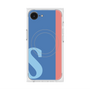 プレミアムスクエアケース with MagSafe［ オリジナル - initial color line - S blue ］