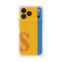 プレミアムスクエアケース with MagSafe［ オリジナル - initial color line - S orange ］