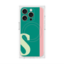 プレミアムスクエアケース with MagSafe［ オリジナル - initial color line - S green ］