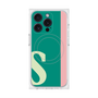 プレミアムスクエアケース with MagSafe［ オリジナル - initial color line - S green ］