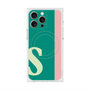 プレミアムスクエアケース with MagSafe［ オリジナル - initial color line - S green ］
