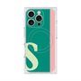 プレミアムスクエアケース with MagSafe［ オリジナル - initial color line - S green ］