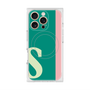 プレミアムスクエアケース with MagSafe［ オリジナル - initial color line - S green ］