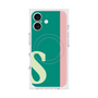 プレミアムスクエアケース with MagSafe［ オリジナル - initial color line - S green ］