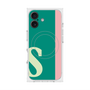 プレミアムスクエアケース with MagSafe［ オリジナル - initial color line - S green ］
