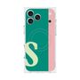 プレミアムスクエアケース with MagSafe［ オリジナル - initial color line - S green ］