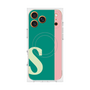 プレミアムスクエアケース with MagSafe［ オリジナル - initial color line - S green ］