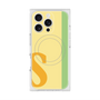 プレミアムスクエアケース with MagSafe［ オリジナル - initial color line - S yellow ］