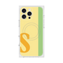 プレミアムスクエアケース with MagSafe［ オリジナル - initial color line - S yellow ］